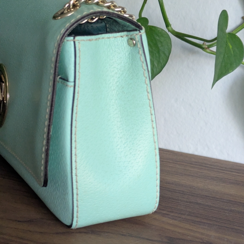 Kate Spade Mint Green Purse. - Picture 6 of 16